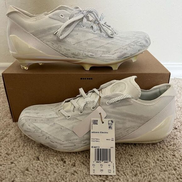 Adidas Adizero Electric Speed White Silver Men's Football Cleats - Picture 1 of 8